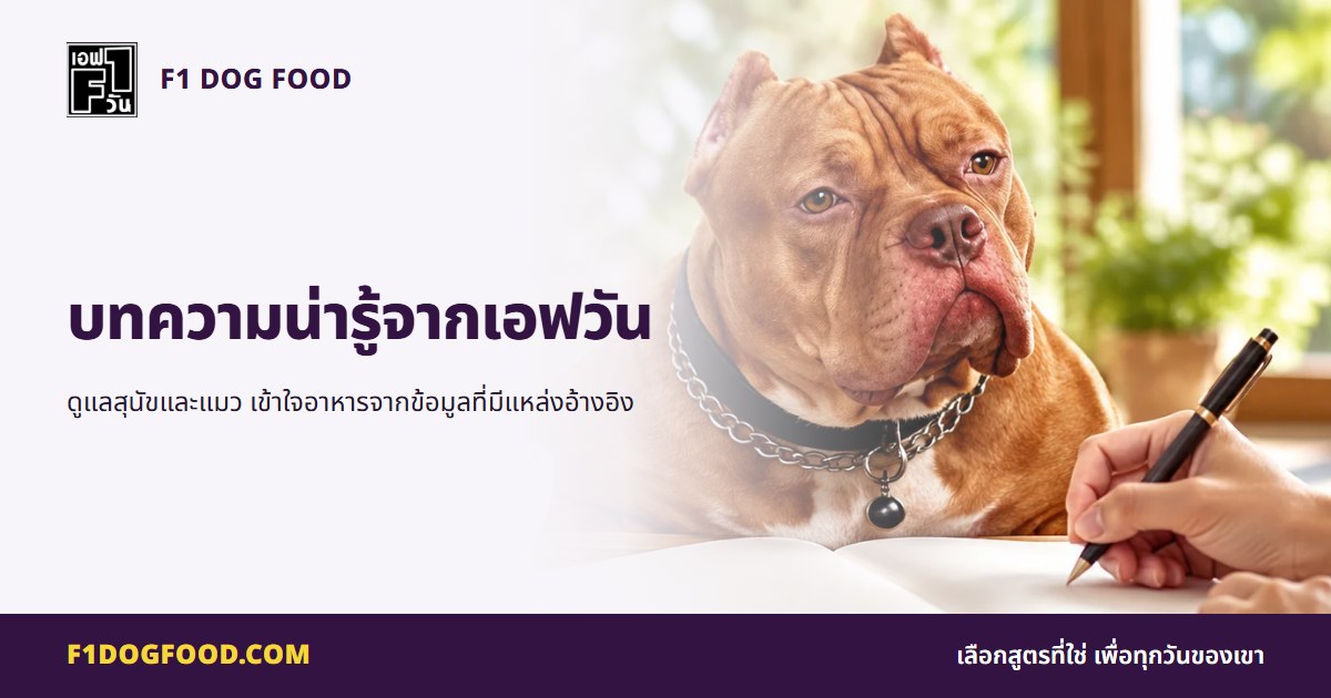 บทความน่ารู้จากเอฟวัน | F1 Dog Food