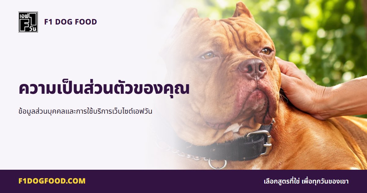 ความเป็นส่วนตัวของคุณ | F1 Dog Food
